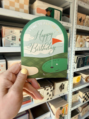 Time to Par-Tee Golf Birthday Arch Greeting Card