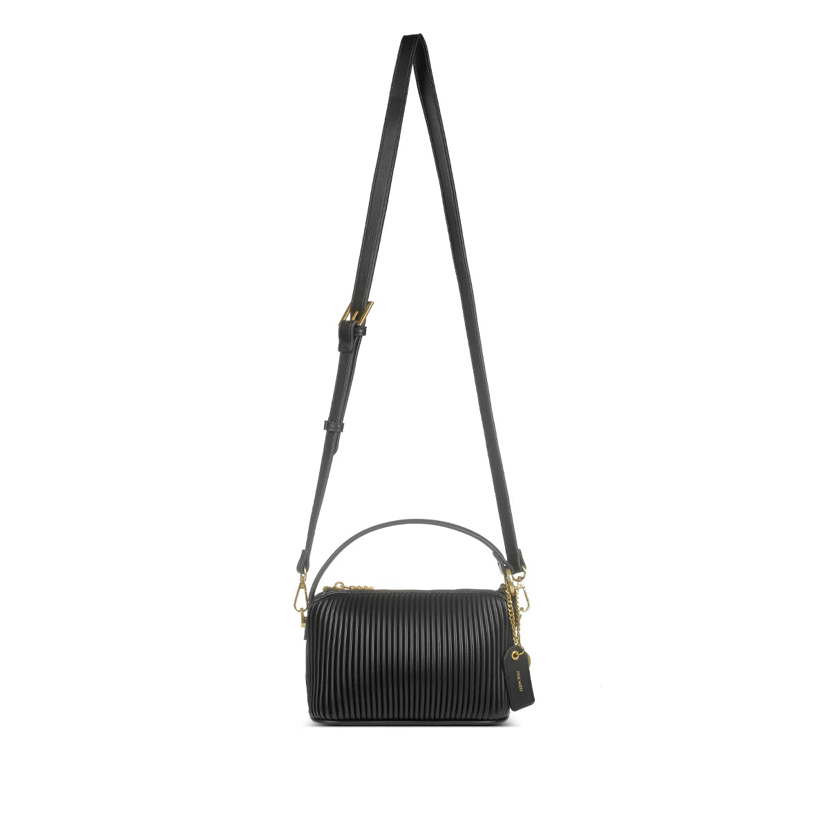 Ella Crossbody Pleated Small- Black