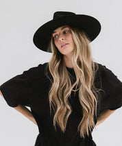 Gigi Pip - Emery Teardrop Fedora - Black