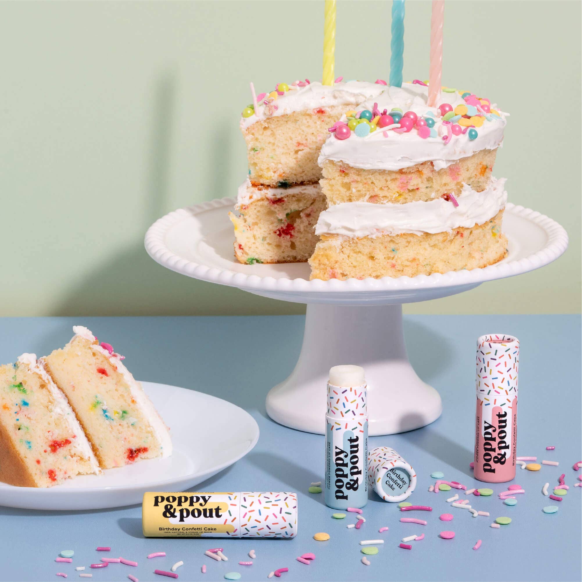 Birthday Confetti Cake, Yellow Lip Balm