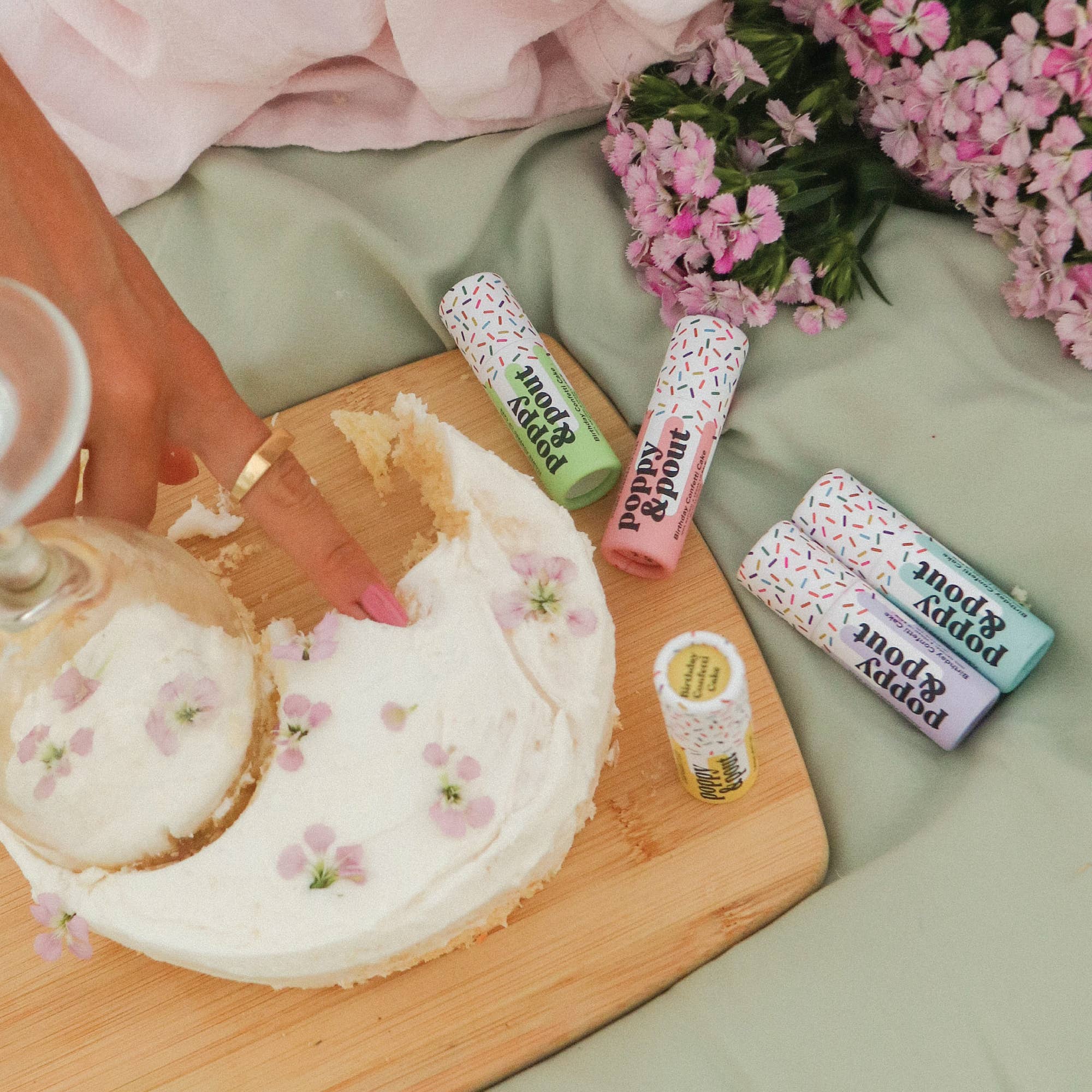 Birthday Confetti Cake-Green Lip Balm