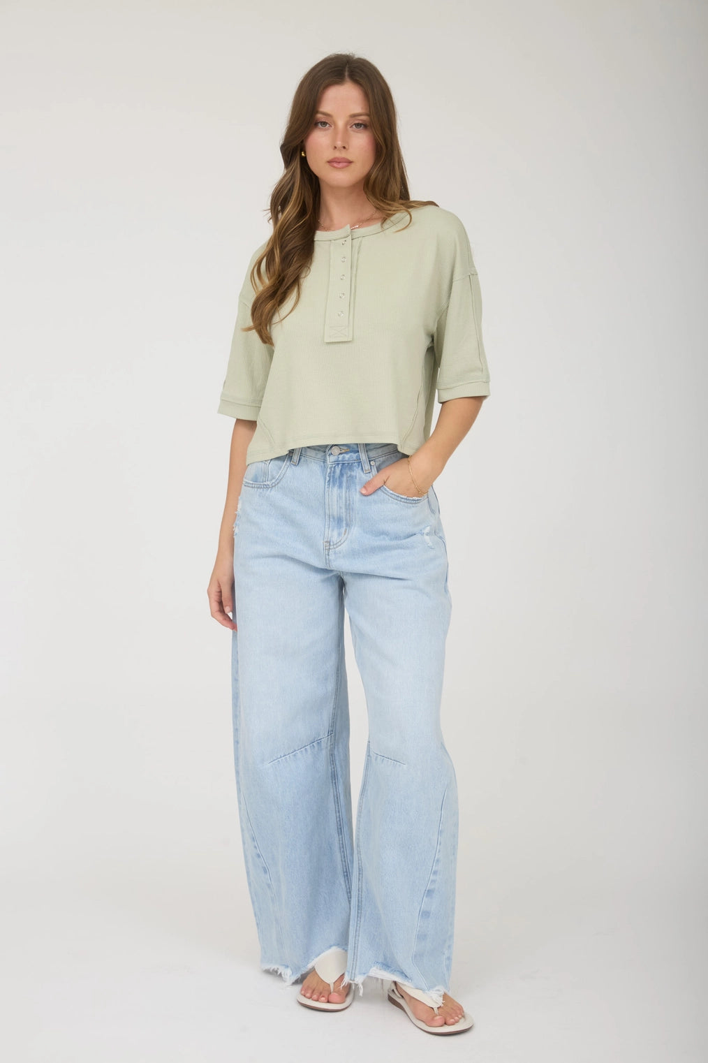 Exposed Top - Sage Green
