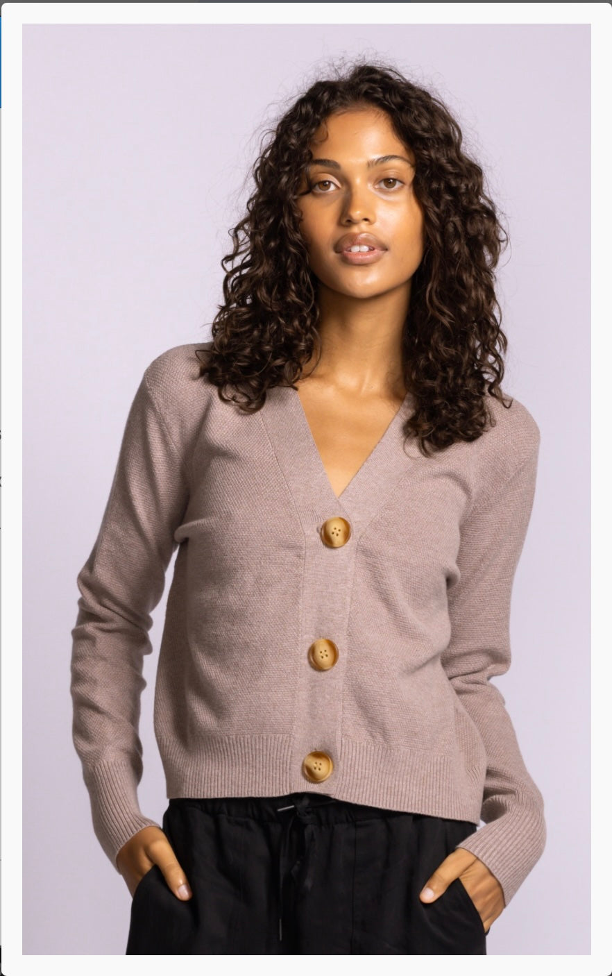 Hampton Cardi - Taupe