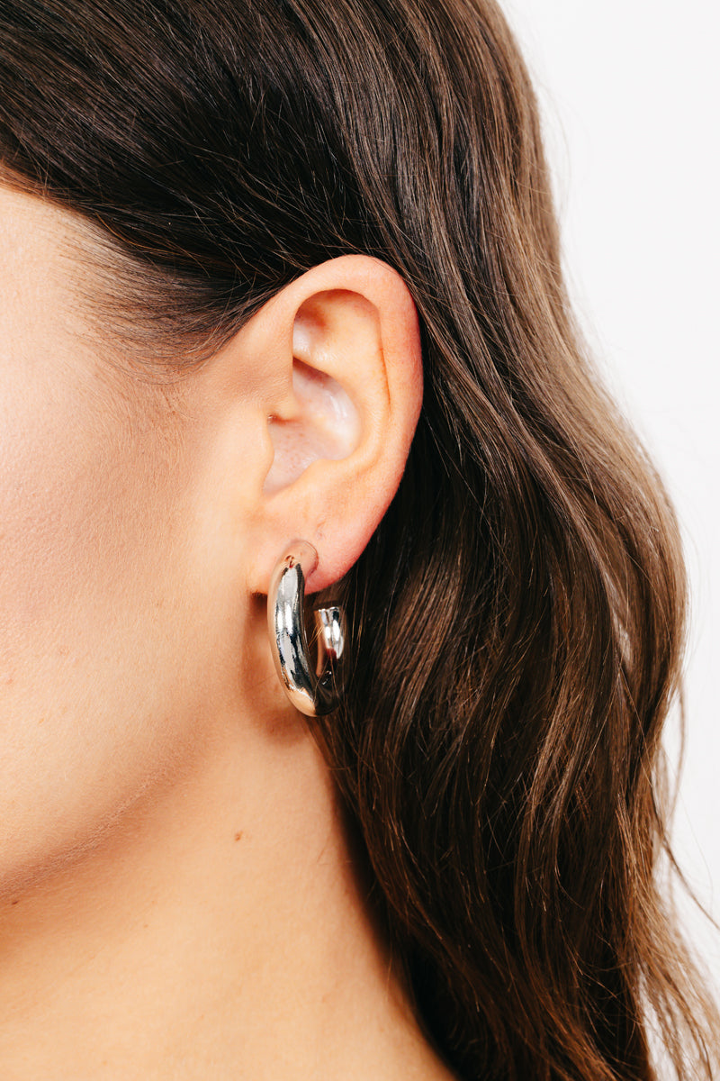 Metallic Hoop Earring