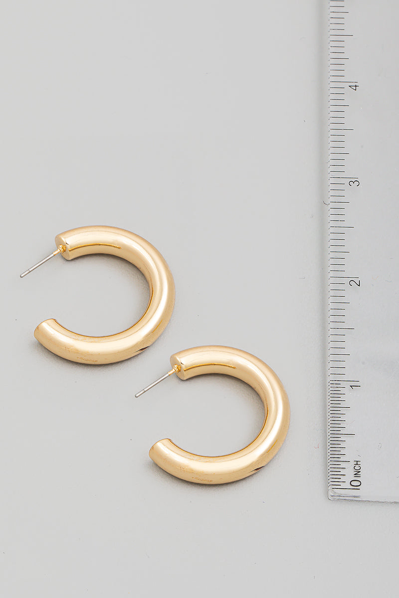 Metallic Hoop Earring