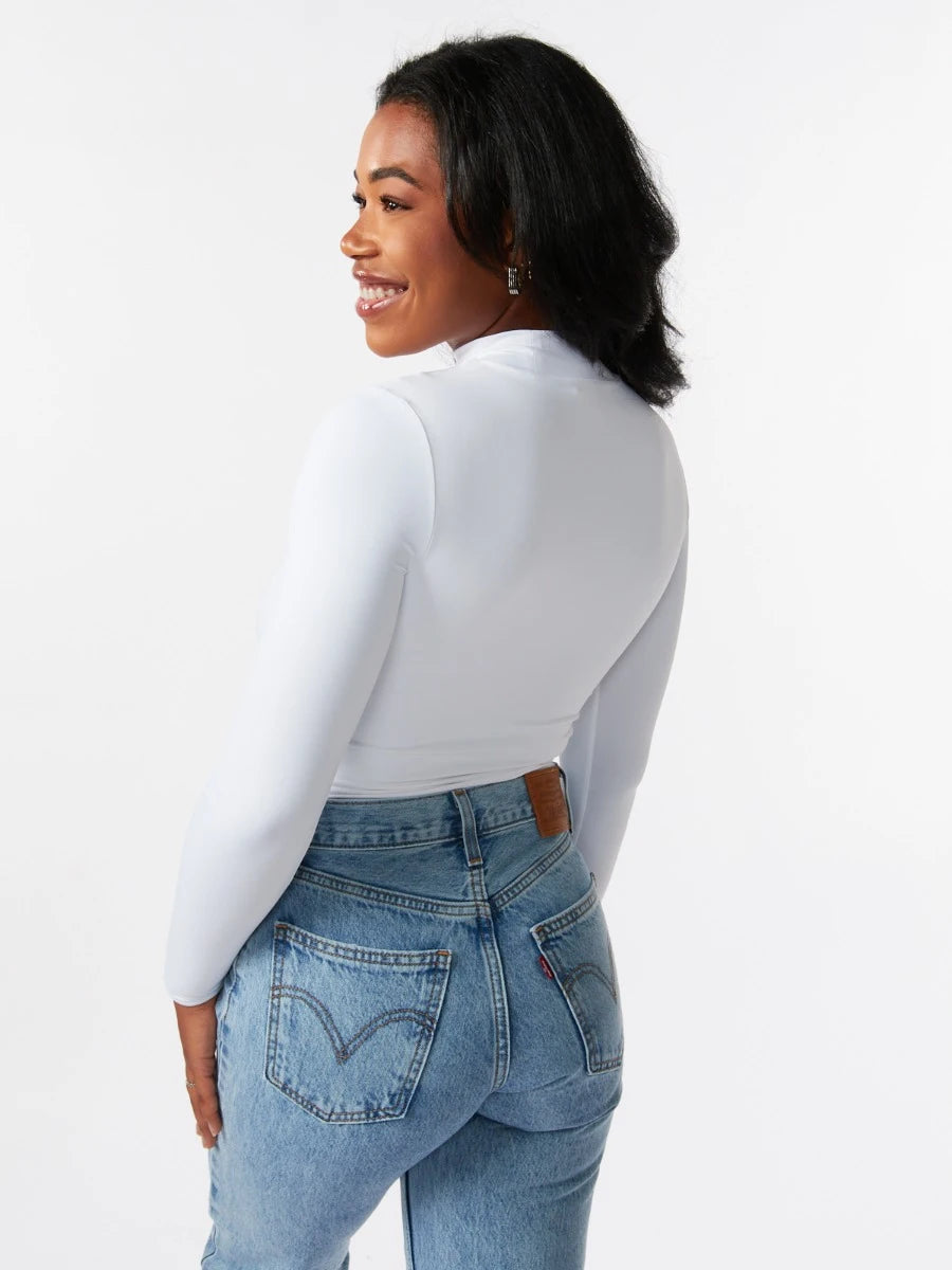 Mika-Long Sleeve Tee-White