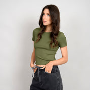 Roxi - Rib Tee - Dried Herb