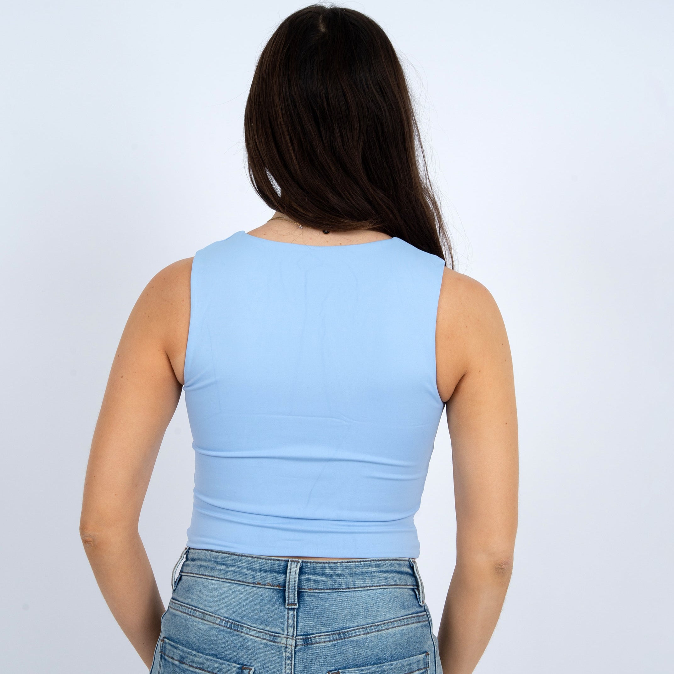 Roxanna Sleeveless Top - Blue Falls