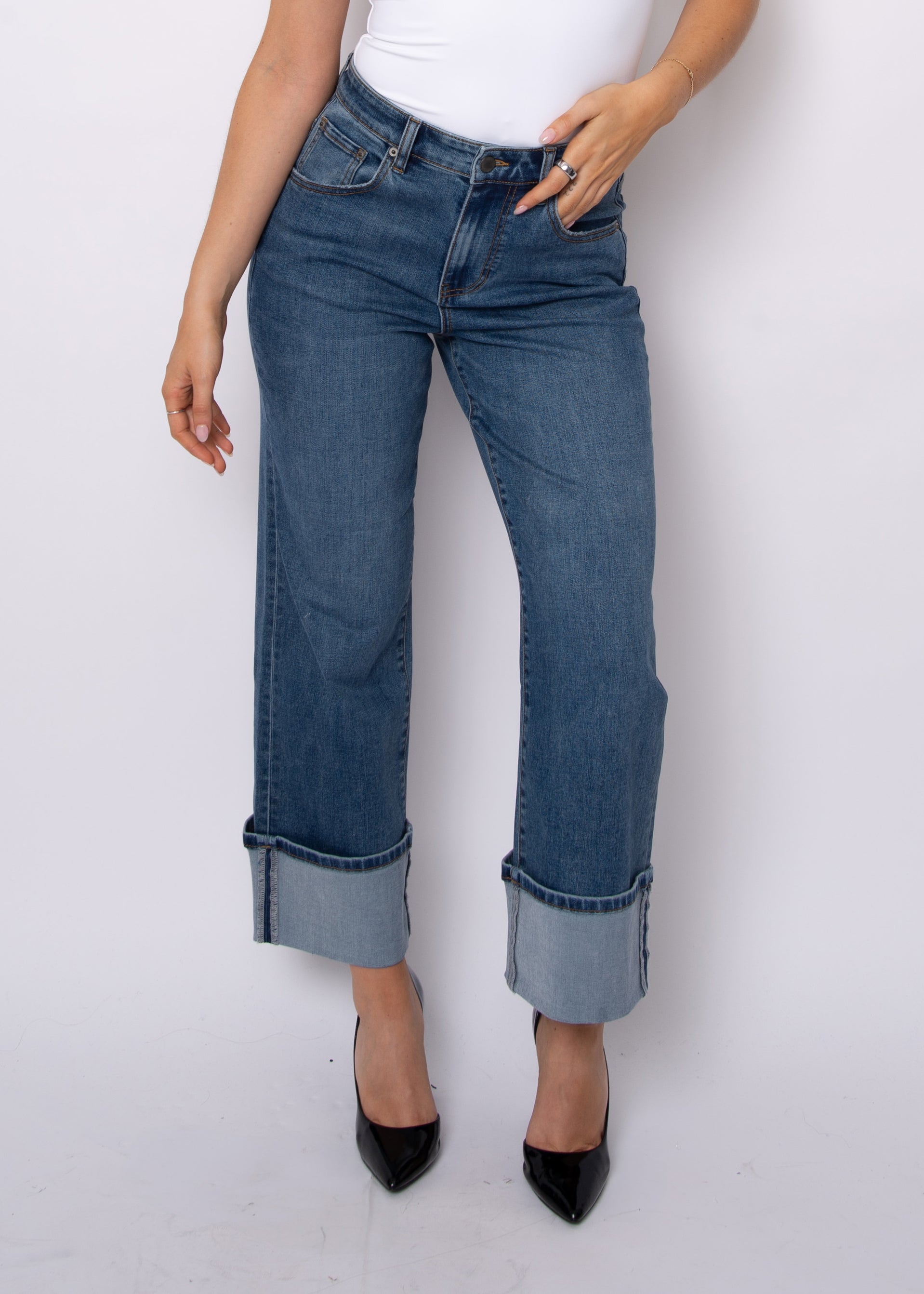Carla Denim Cuff Pant