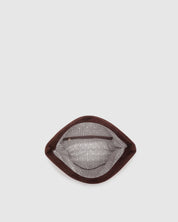 Luka Suede Clutch/Crossbody - Chocolate