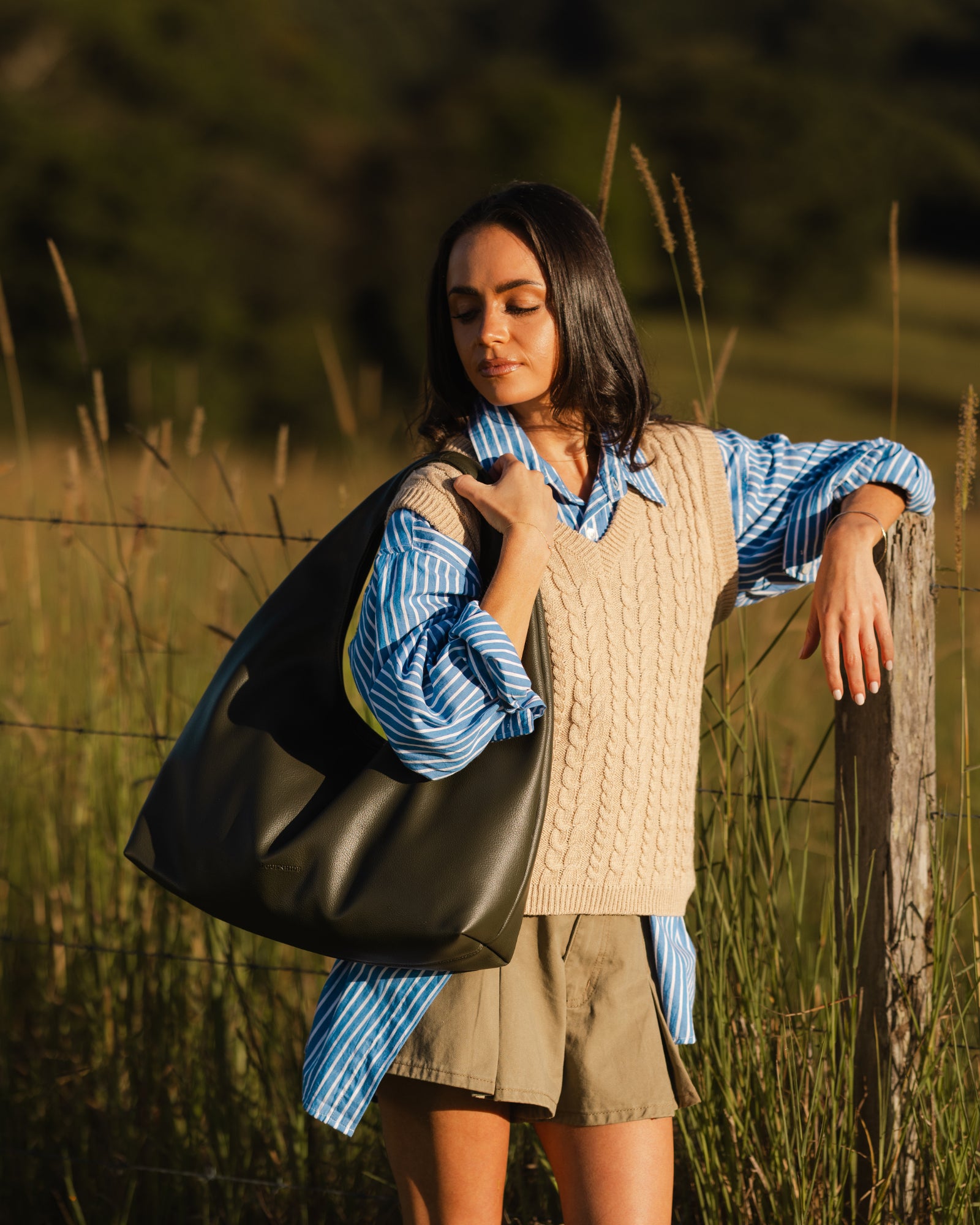 Monaco Shoulder Bag - Olive