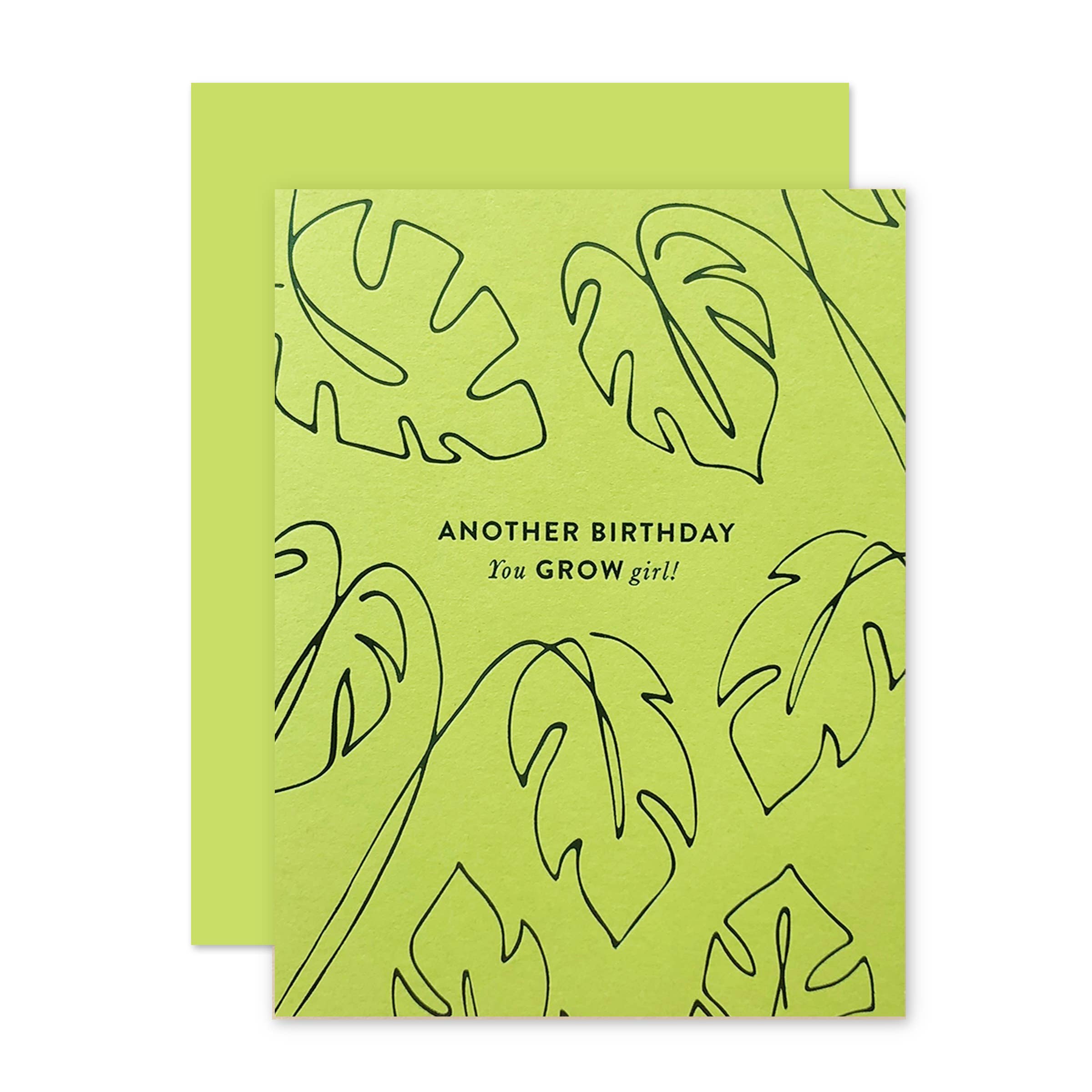 Grow Girl Birthday Card