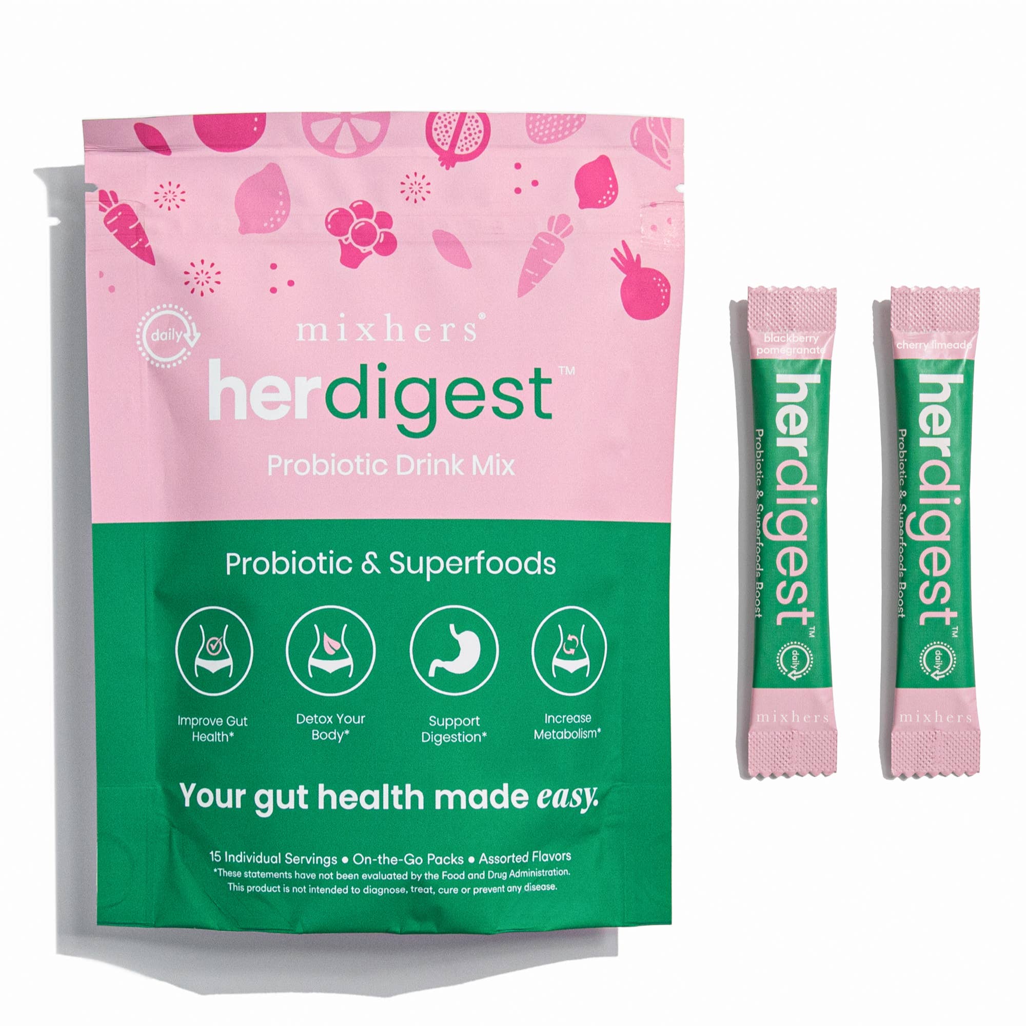 Herdigest™ Gut Support- Variety- Cherry Limeade, Blackberry Pomegranate 30 Pack