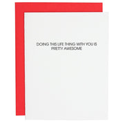 Doing Life With You Letterpress Card