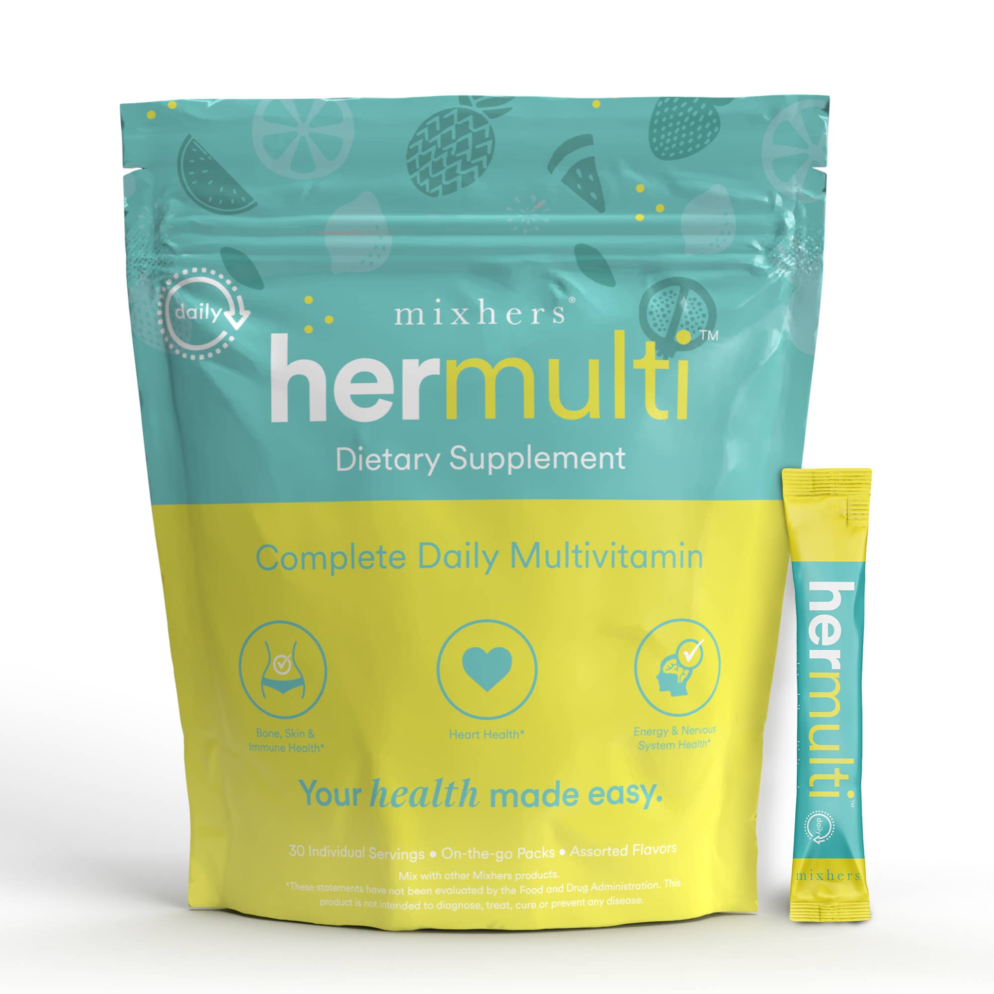 Hermulti™ Daily Multivitamin- Variety- Fruity Pop, Berry Burst, Coconut 30 Pack
