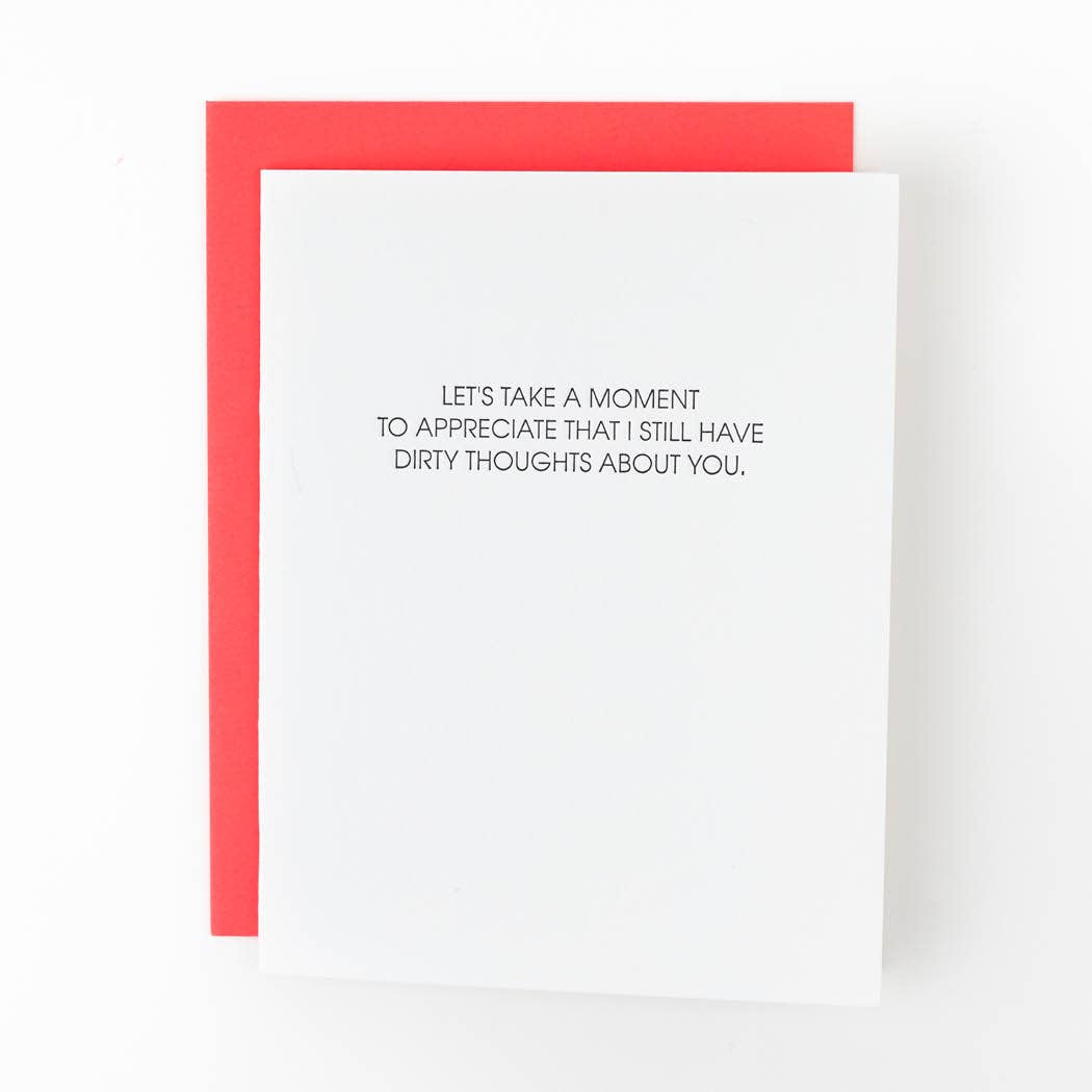 Dirty Thoughts -Letterpress Card