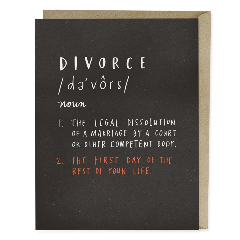 DEFINITION OF DIVORCE CARD