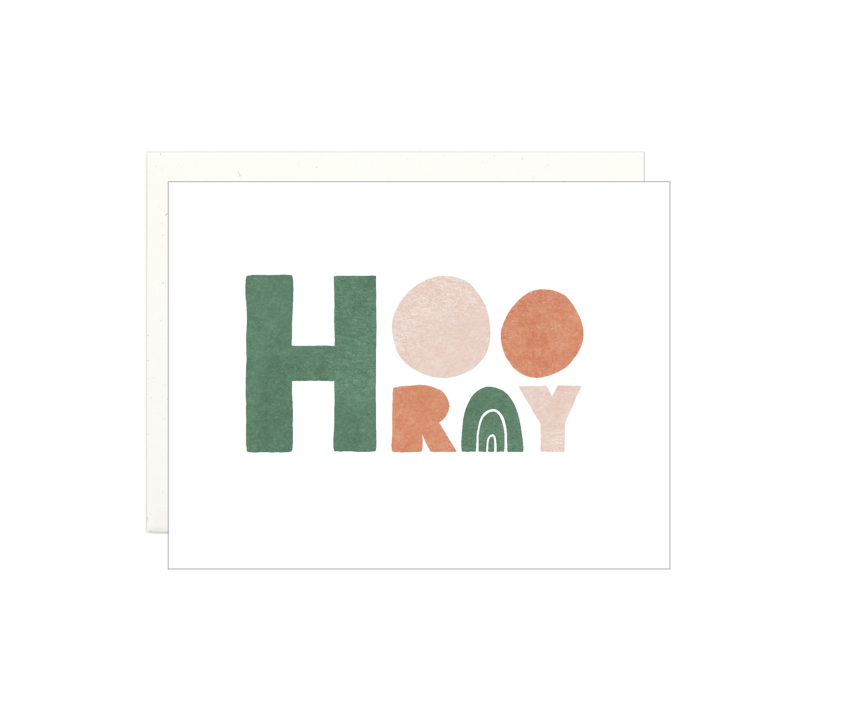 Hooray - Block Letters - Letterpress Card