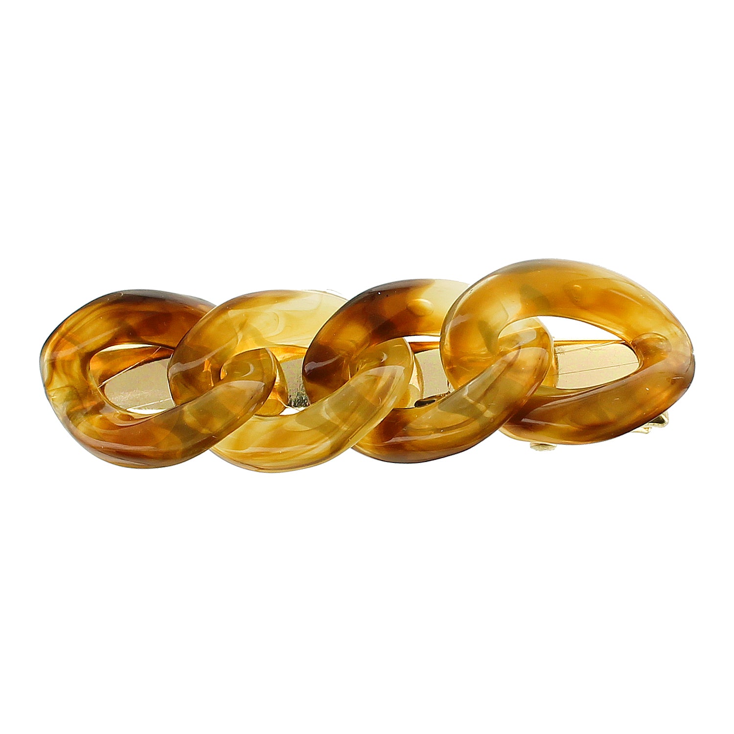 Linked Hair Clip- Amber